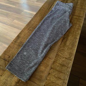 Purple Heather Striped Crop Leggings from Target